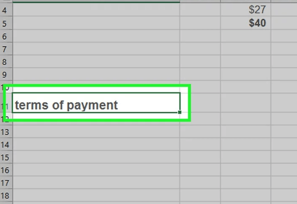 How to make an invoice with Excel-14.pic
